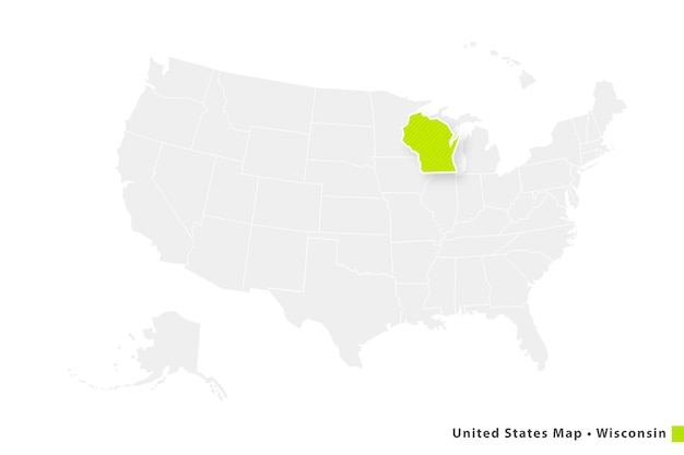 Karten Vereinigte Staaten, Wisconsin