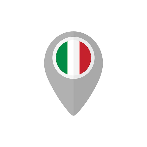 Kartenstift mit der Flagge Italiens