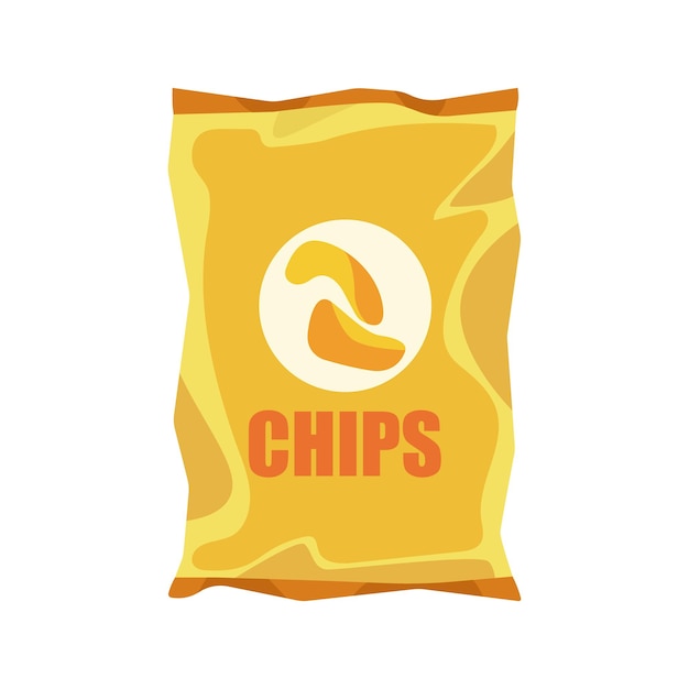 Vektor kartoffelchips realistisches mockup-paket aus roten chips mit isoliertem etikett auf weißem hintergrund, folienbeutel mit kartoffel-snack-vektorillustration, snack-junk-food