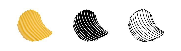 Vektor kartoffelchips vektor-illustration