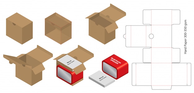 Kartonverpackung gestanzte Schablonendesign