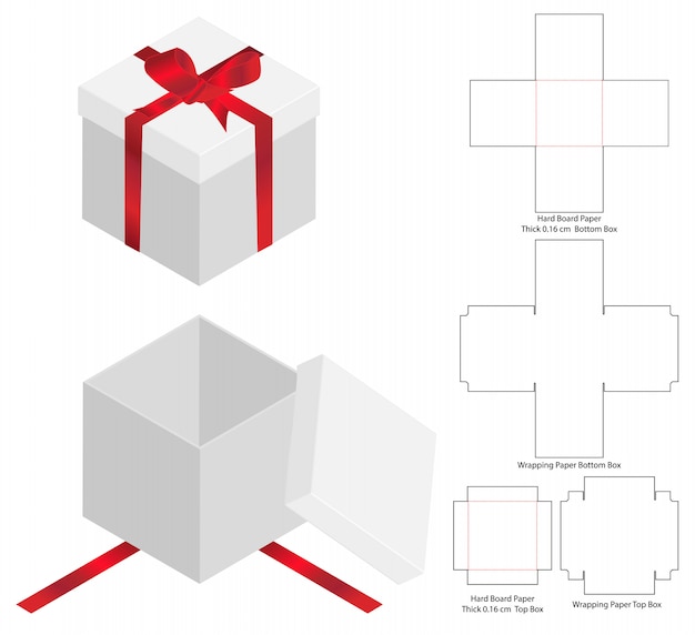 Vektor kartonverpackung gestanzte schablonendesign