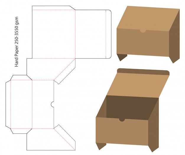 Kartonverpackung gestanzte schablonendesign