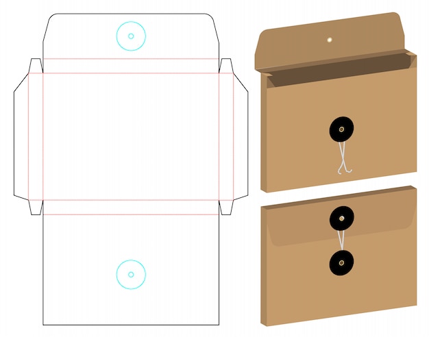 Kartonverpackung gestanzte Schablonendesign