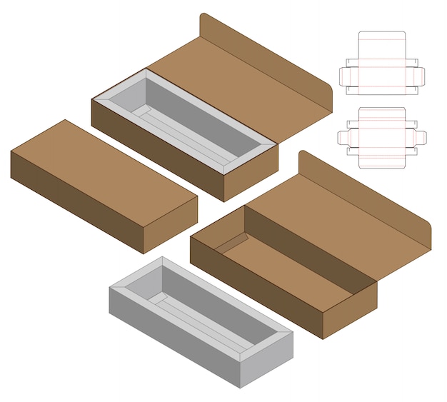 Kartonverpackung gestanzte schablonendesign