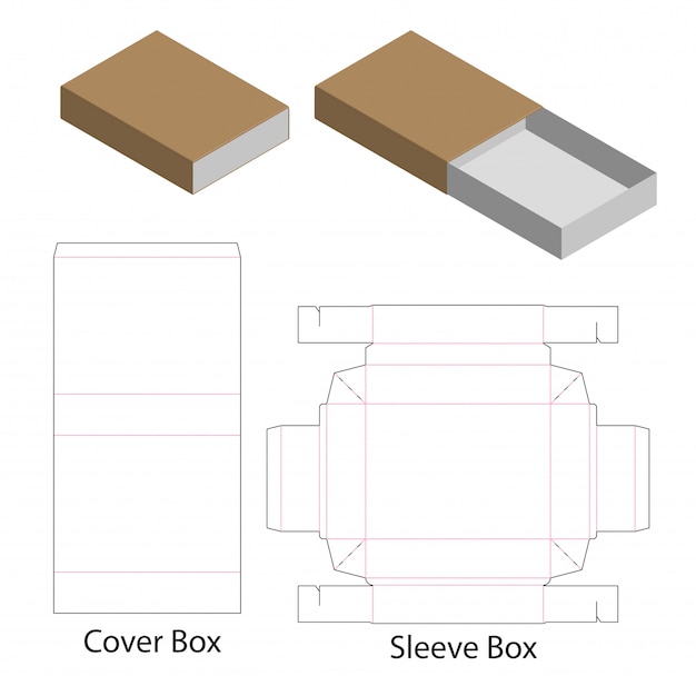Kartonverpackung gestanzte template-design. 3d-modell