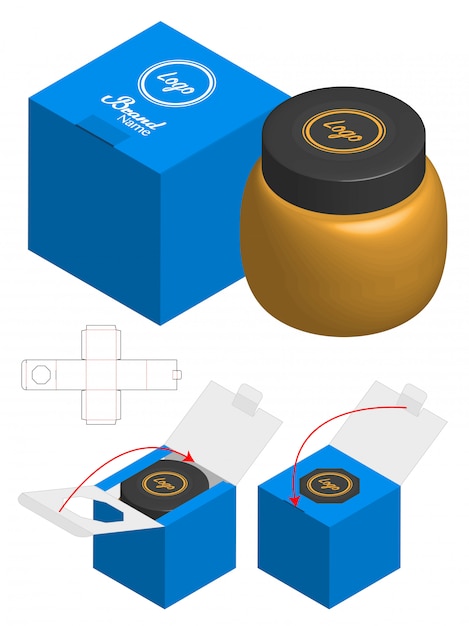 Vektor kartonverpackung gestanzte template-design