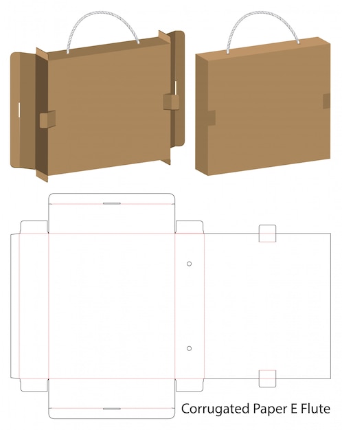 Kartonverpackung gestanzte Vorlage Design