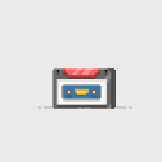 Vektor kassette im pixel-art-stil