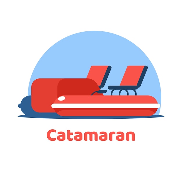 Vektor katamaran-logo-design