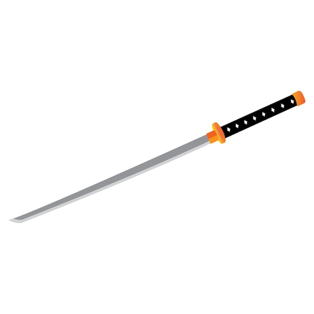 Katana-Schwert-Ikonen-Vektor-Illustrations-Design-Vorlage