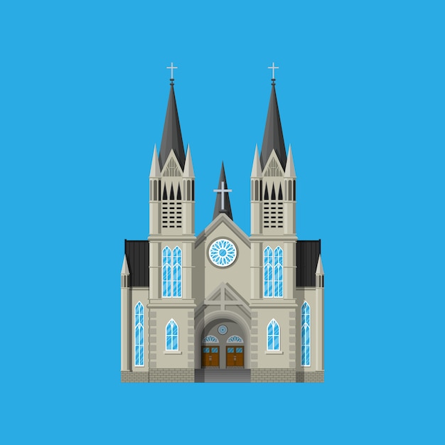 Katholische Kirchenkathedrale im gotischen Stil