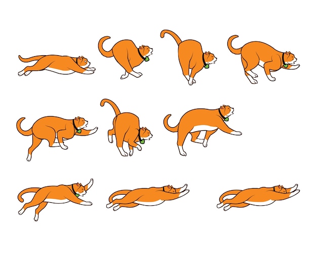 Katze Cartoon Animation Sprite