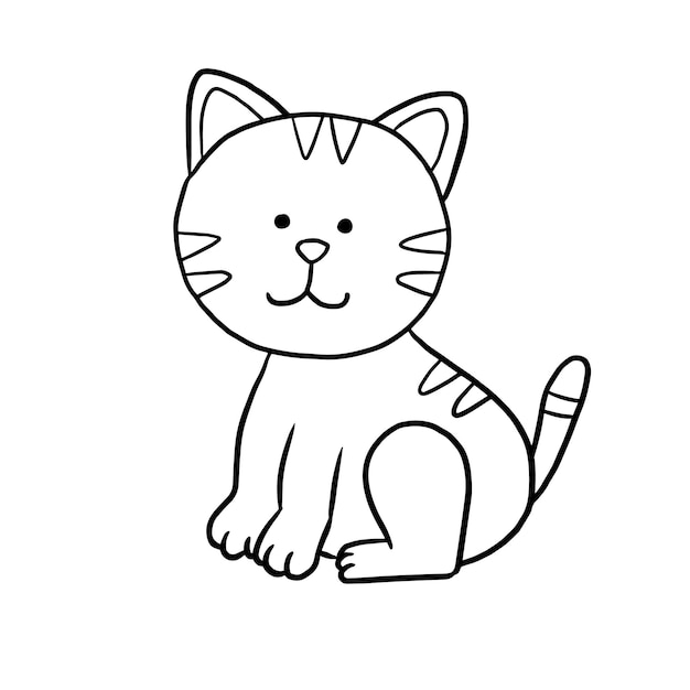 katze cartoon tier niedlich kawaii gekritzel gekritzel malseite zeichnung zeichnung
