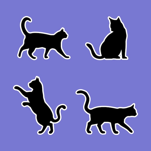 Katze-Silhouette-Vektor-Illustration