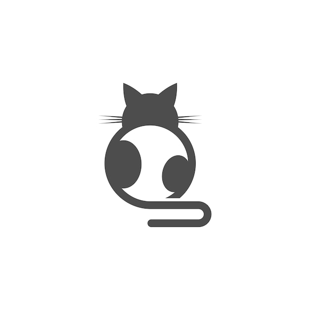 Vektor katze symbol logo design illustration vektor