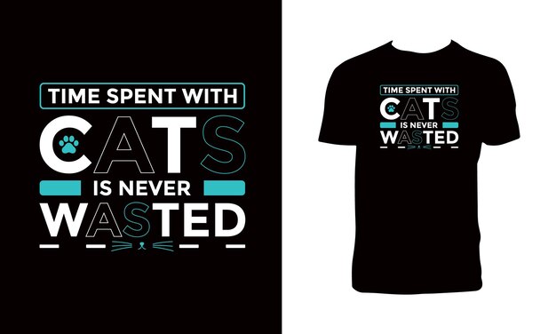 Katze-Typografie-Vektor-T-Design