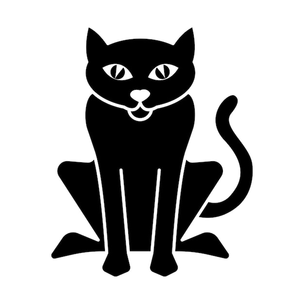 Vektor katzen-icon-vektor im trendigen design