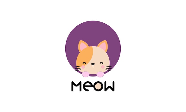 Katzen-logo. nette katzenillustration.