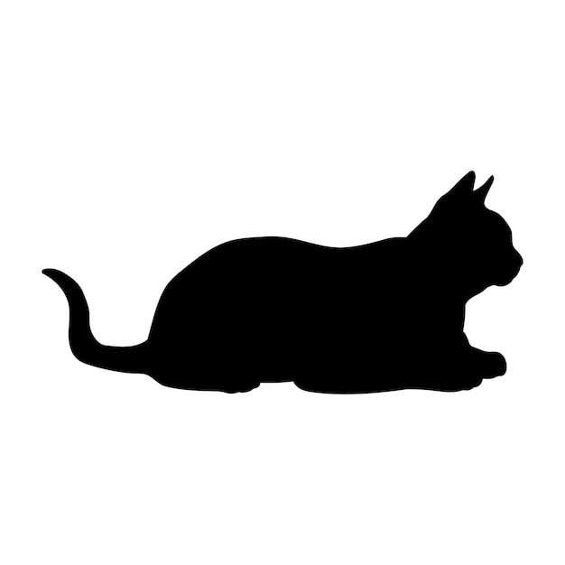 Katzen-Silhouette-Rassen Katzen-Logo-Monogramm-Vektor