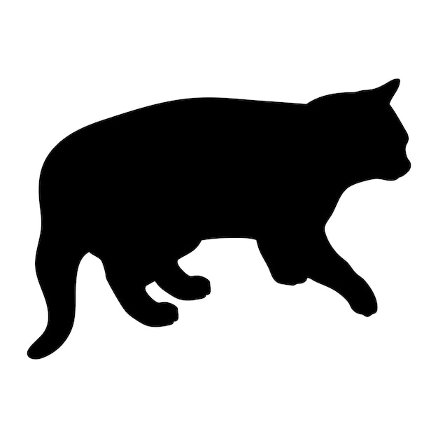 Katzen-Silhouette-Rassen Katzen-Logo-Monogramm-Vektor