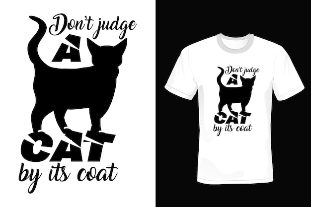 Vektor katzen-t-shirt design typografie vintage