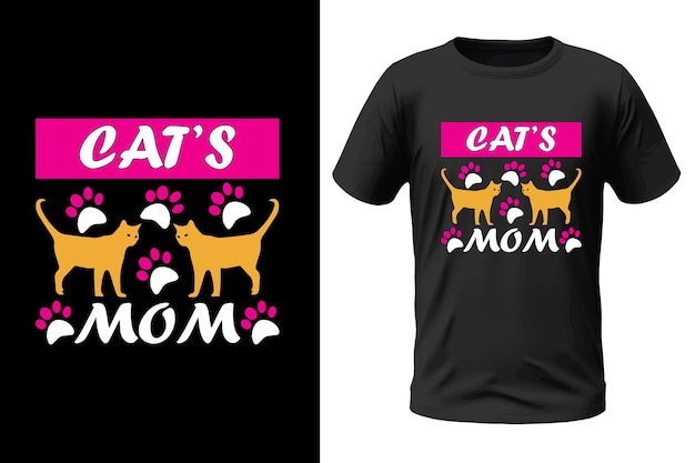 Vektor katzen-t-shirt-design