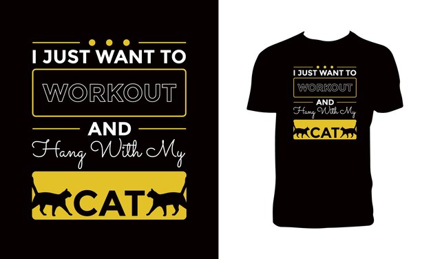 Katzen-Typografie-Bekleidung und T-Shirt-Design