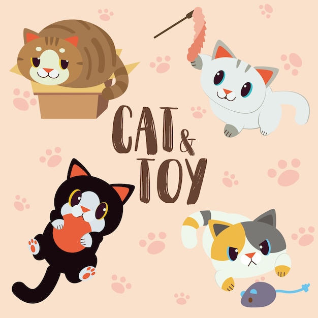 Katzen- und Spielzeugset
