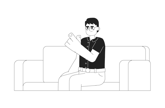 Kaukasische Mutter mit neugeborenem Baby, monochromatische flache Vektorfiguren. Mutterschaft. Glückliche Mutter, die ihr Kind kuschelt. Bearbeitbare dünne Linie Menschen auf Weiß. Einfaches Schwarzweiß-Cartoon-Spot-Bild für Web-Grafikdesign