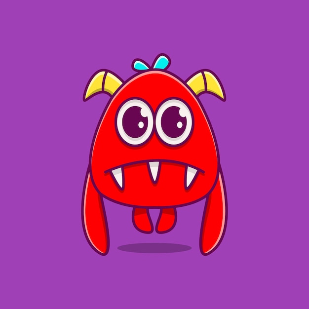 Kawaii cartoon monster doodle design