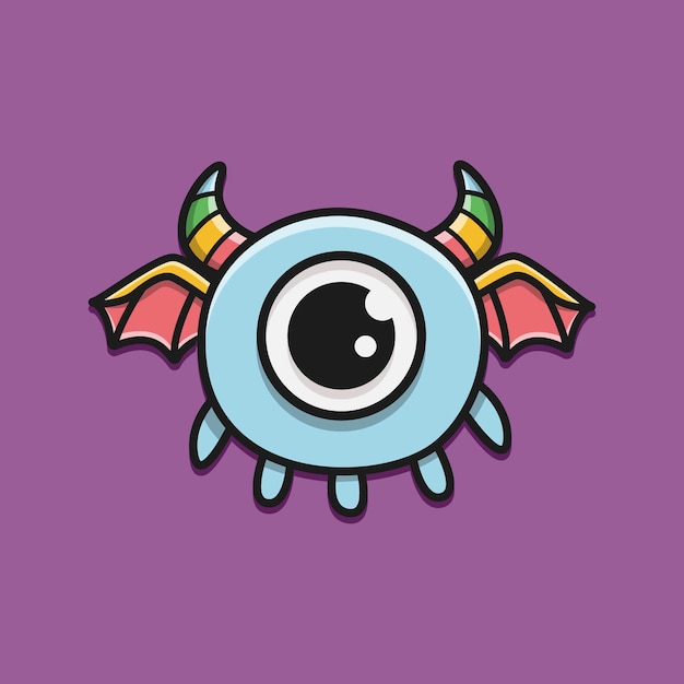 Kawaii gekritzel cartoon charakter monster design illustration