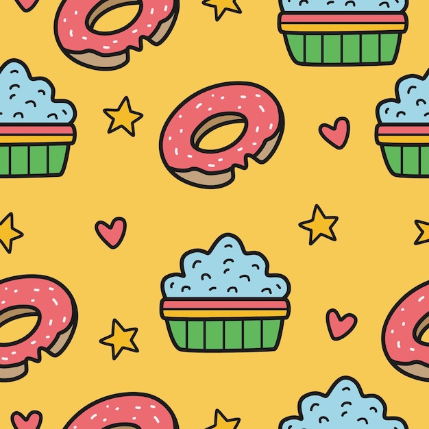 Kawaii gekritzel cartoon food design