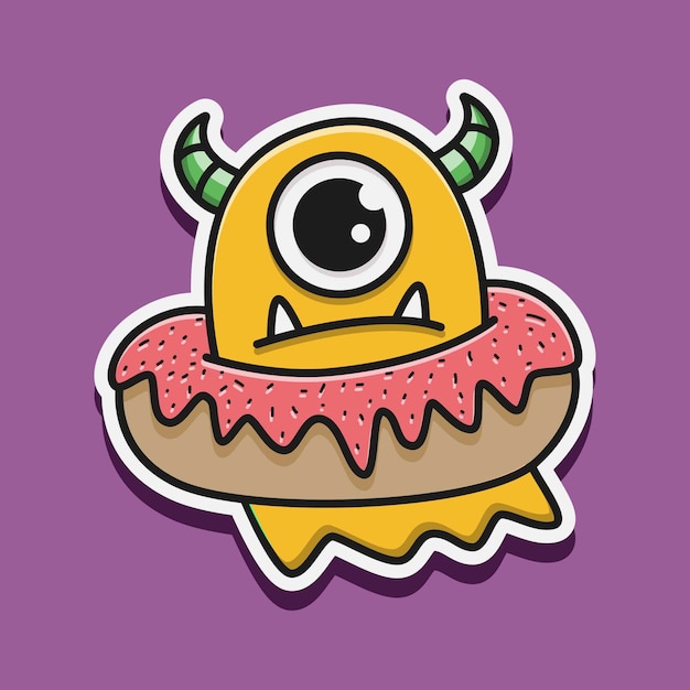 Kawaii gekritzel monster charakter illustration