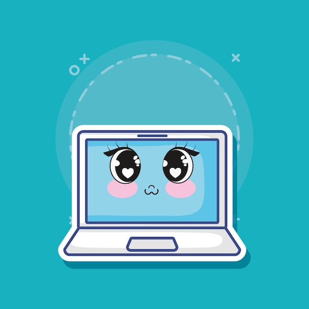 Kawaii Laptop-Computerikone