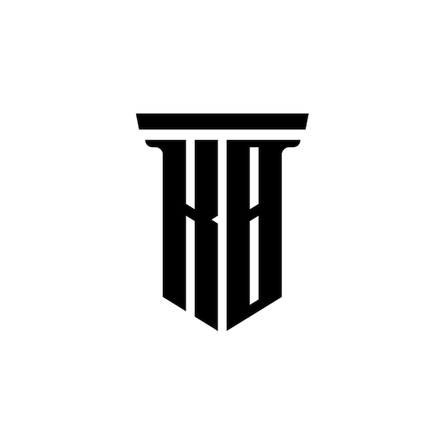 KB-Monogramm-Logo-Design, Buchstabe, Text, Name, Symbol, monochromes Logo, Alphabet-Zeichen, einfaches Logo