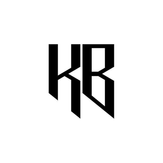 KB-Monogramm-Logo-Design, Buchstabe, Text, Name, Symbol, monochromes Logo, Alphabet-Zeichen, einfaches Logo