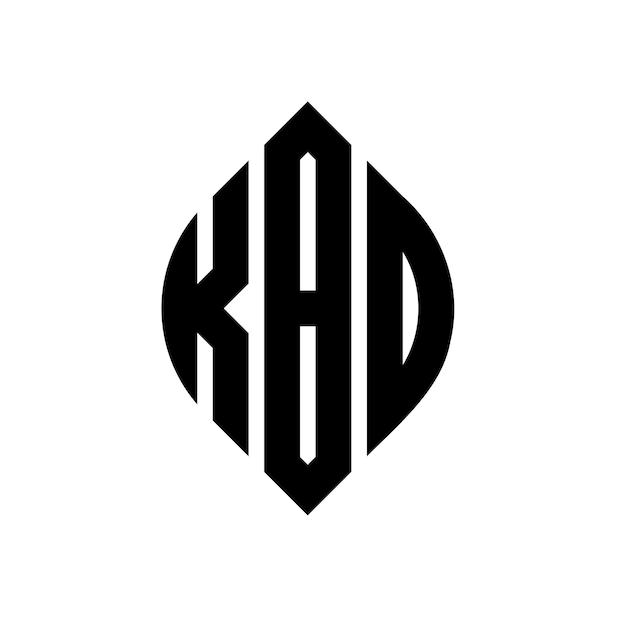 Kbo kreisbuchstaben-logo-design mit kreis- und ellipseform kbo ellipse-buchstaben mit typografischem stil die drei initialen bilden ein kreis-logo kbo kreise-emblem abstract monogramm buchstaben-marke vektor
