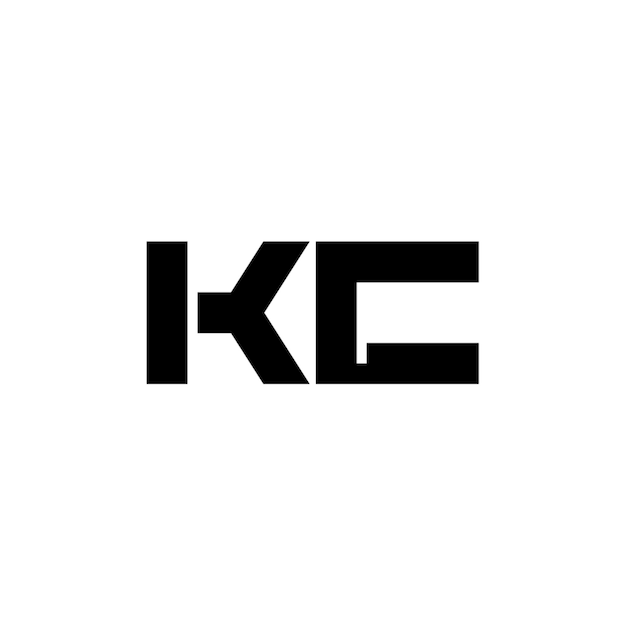 KC-Monogramm-Logo-Design Buchstabe Text Name Symbol Monochrom-Logo Alphabet-Zeichen Einfaches Logo