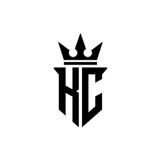 KC-Monogramm-Logo-Design, Buchstabe, Text, Name, Symbol, monochromes Logo, Alphabet-Zeichen, einfaches Logo