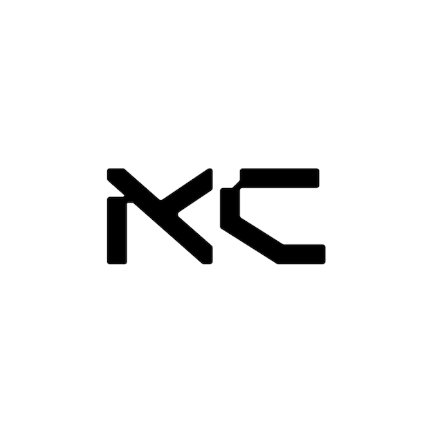 KC-Monogramm-Logo-Design, Buchstabe, Text, Name, Symbol, monochromes Logo, Alphabet-Zeichen, einfaches Logo
