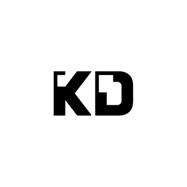 KD Monogramm Logo Design Buchstaben Text Name Symbol Monochrom Logotyp Alphabet Zeichen einfaches Logo