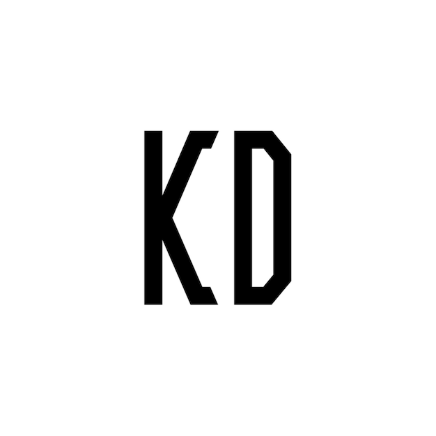 KD Monogramm Logo Design Buchstaben Text Name Symbol Monochrom Logotyp Alphabet Zeichen einfaches Logo
