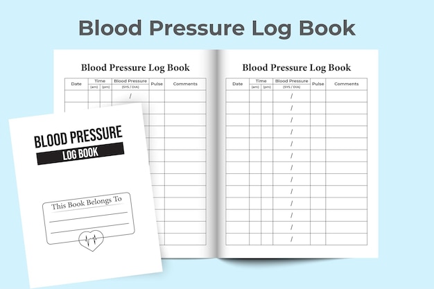 Kdp-blutdruck-notizbuch für den innenbereich. journalvorlage für pulstracker. vorlage für das blutdruck-logbuch. kdp notizbuch für den innenbereich. blutdruck-tracker. kdp innenraum blutdruck-notizbuch.