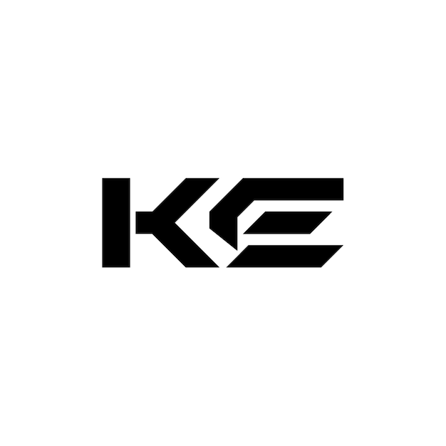 KE Monogramm Logo Design Buchstabe Text Name Symbol Monochrome Logo Alphabet Zeichen Einfaches Logo