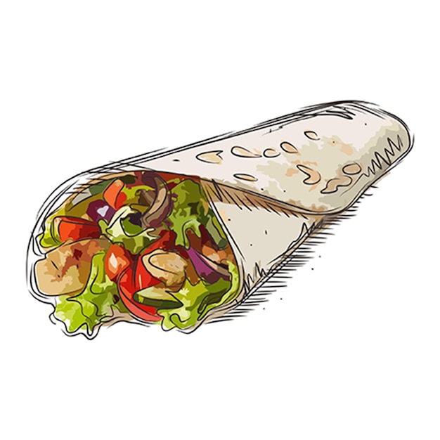 Vektor kebab-illustration