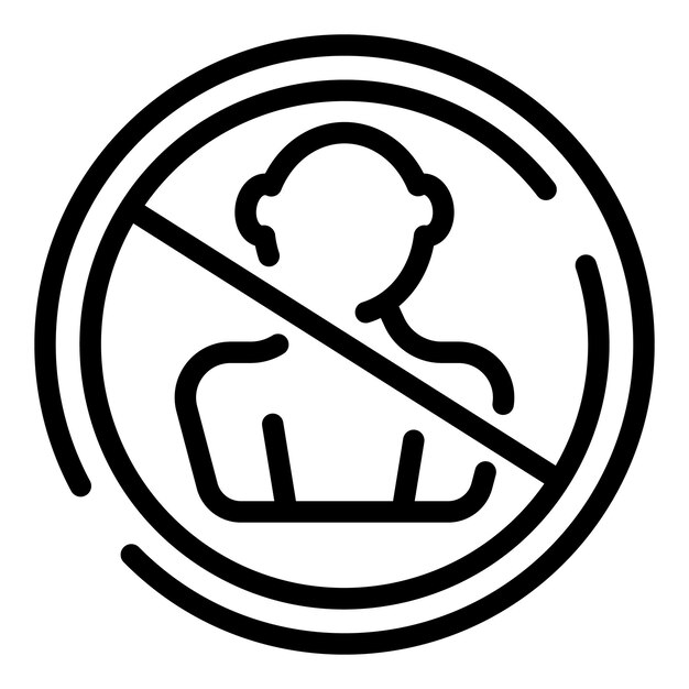 Kein avatar-symbol-umrissvektor web-computer netzwerk mobil
