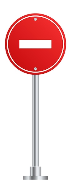 Kein Eintrag Straßenschild. Roter Kreis mit weißem Rechteck