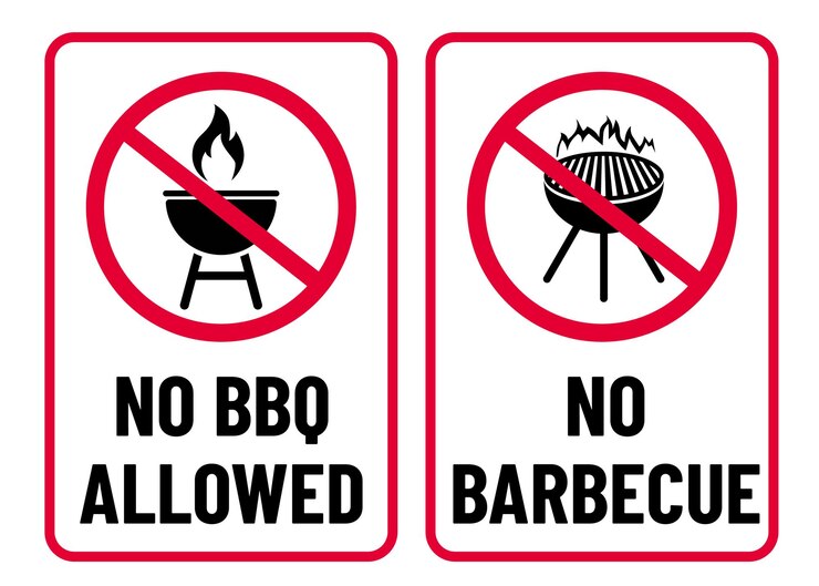 Kein Grill über diesen Punkt hinaus Druckfertiger Zeichenvektor