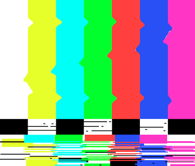 Vektor kein signal poster tv retro-tv-test bildschirm glitch farbbalken.